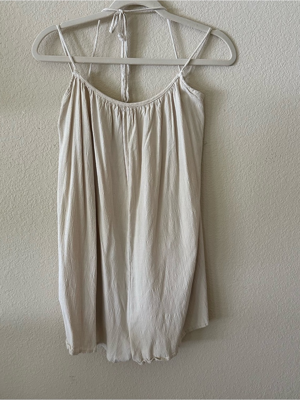 Klesis Light Cream Spaghetti Strap Women's Romper size Large